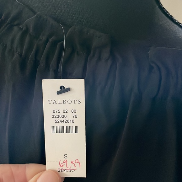 Talbots black poet blouse size S - Picture 3 of 4